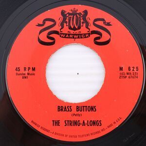 The String-A-Longs – Brass Buttons / Panic Button - 1961 45 rpm Record M 625